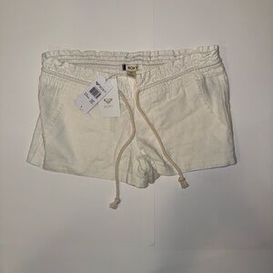 Roxy Off-White Oceanside Short with Drawstrings